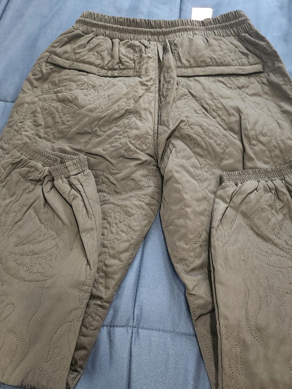 🔥 BRAND NEW Babylon LA Quilted Flame Track Pants 🔥 - Picture 4 of 16